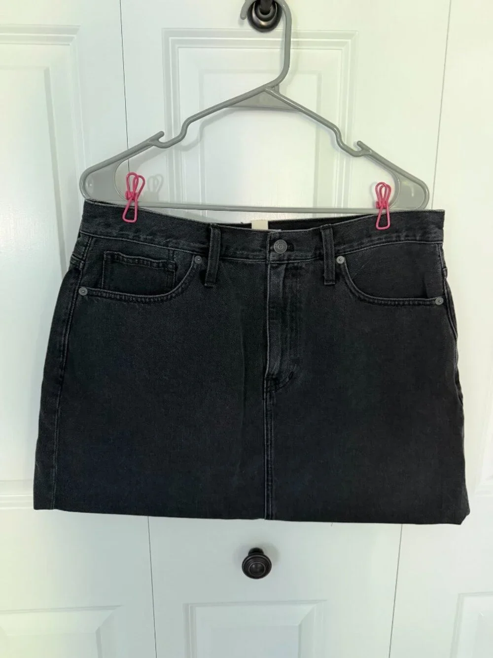 Madewell Rigid Denim Black Jean Mini Skirt - Size 31